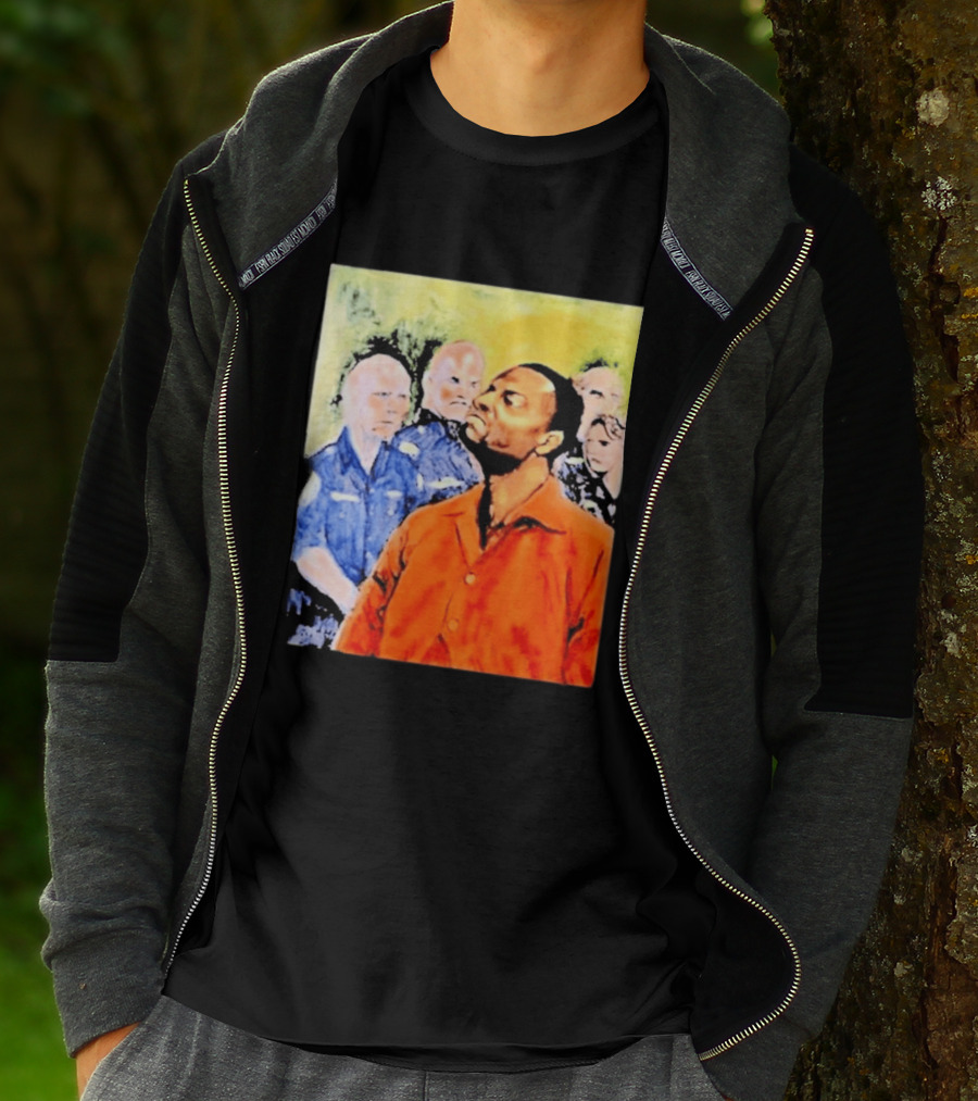 Rodney Hilton Jr Cloutfishing Artwork With Police Officers T-Shirt