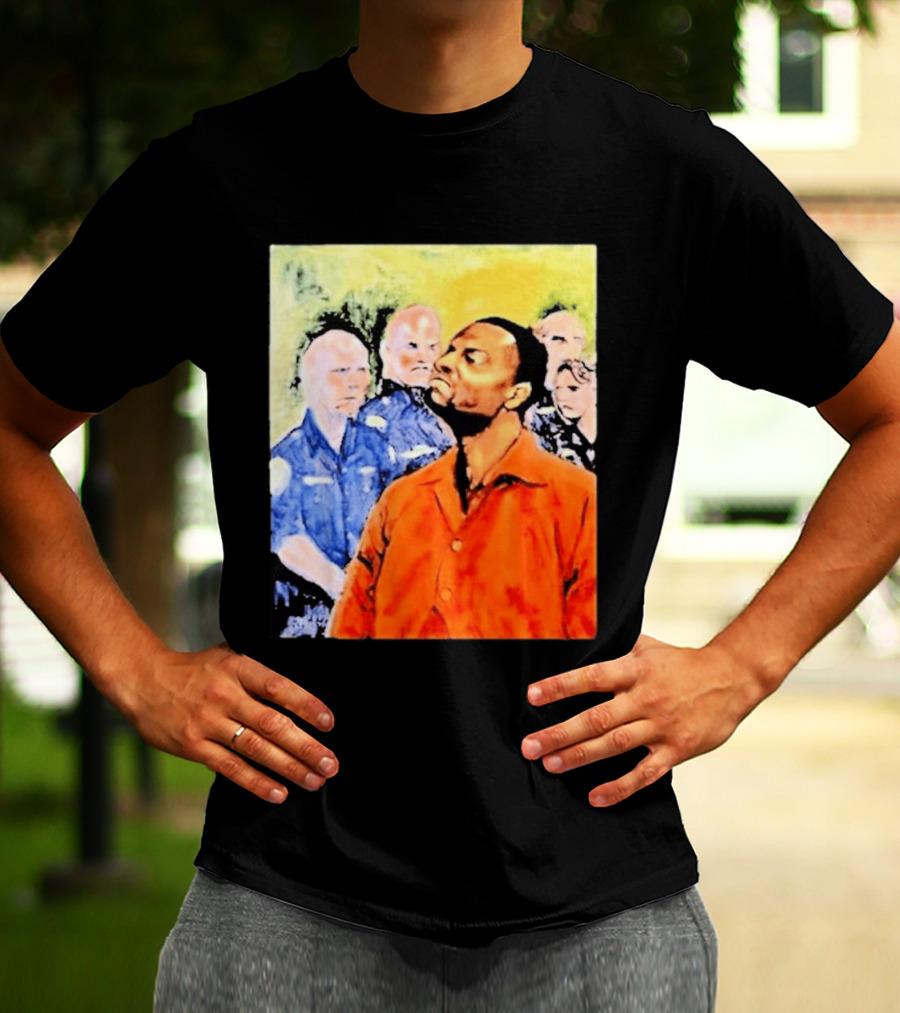 Rodney Hilton Jr Cloutfishing Artwork With Police Officers T-Shirt