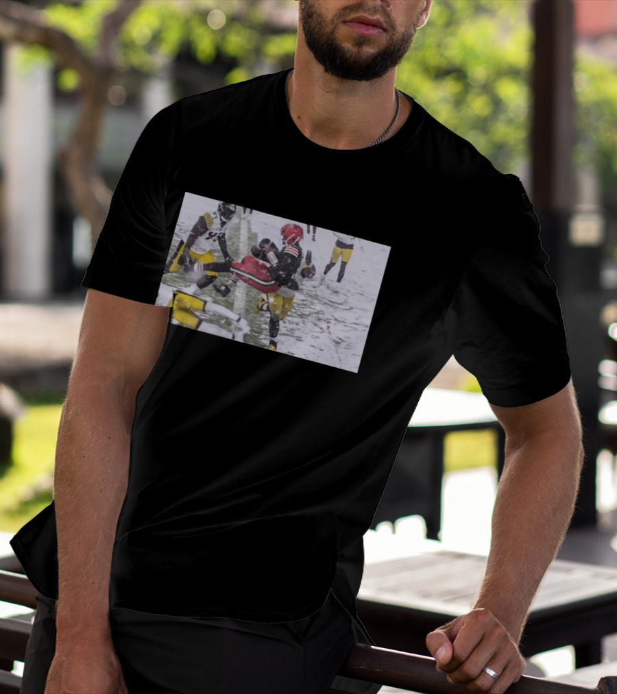 Jameis Winston Cleveland Browns Snow Game Touchdown Action T-Shirt