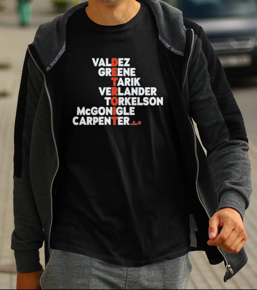 Valdez Greene Tarik Verlander Torkelson Mcgonigle Carpenter Detroit 2026 T-Shirt