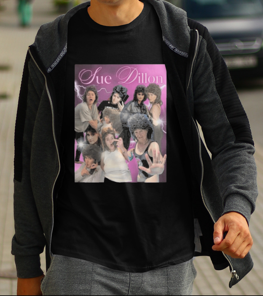 Sue Dillon Collage Vintage Aesthetic 80s Look T-Shirt