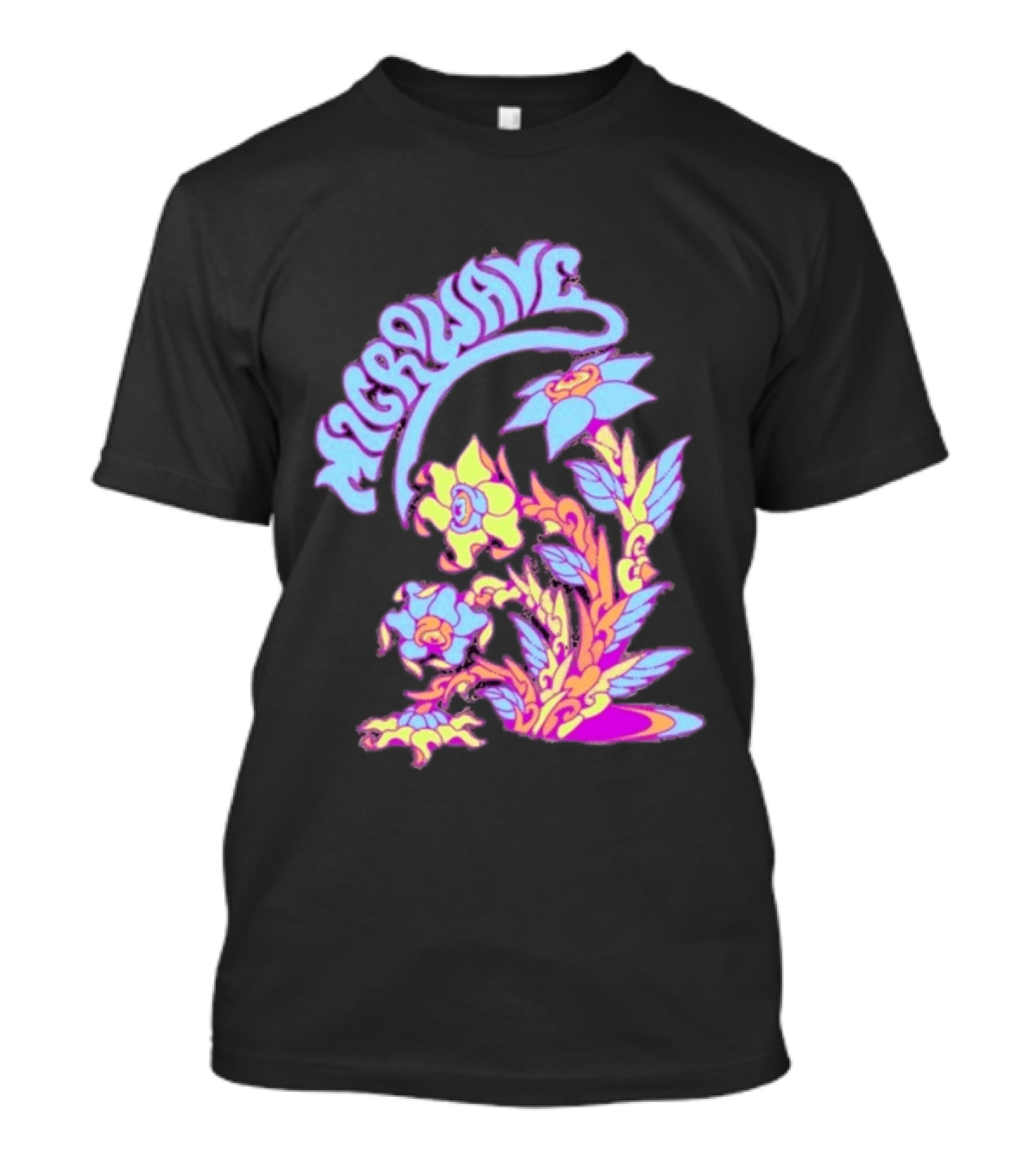 Microwave Psychedelic Floral T-Shirt