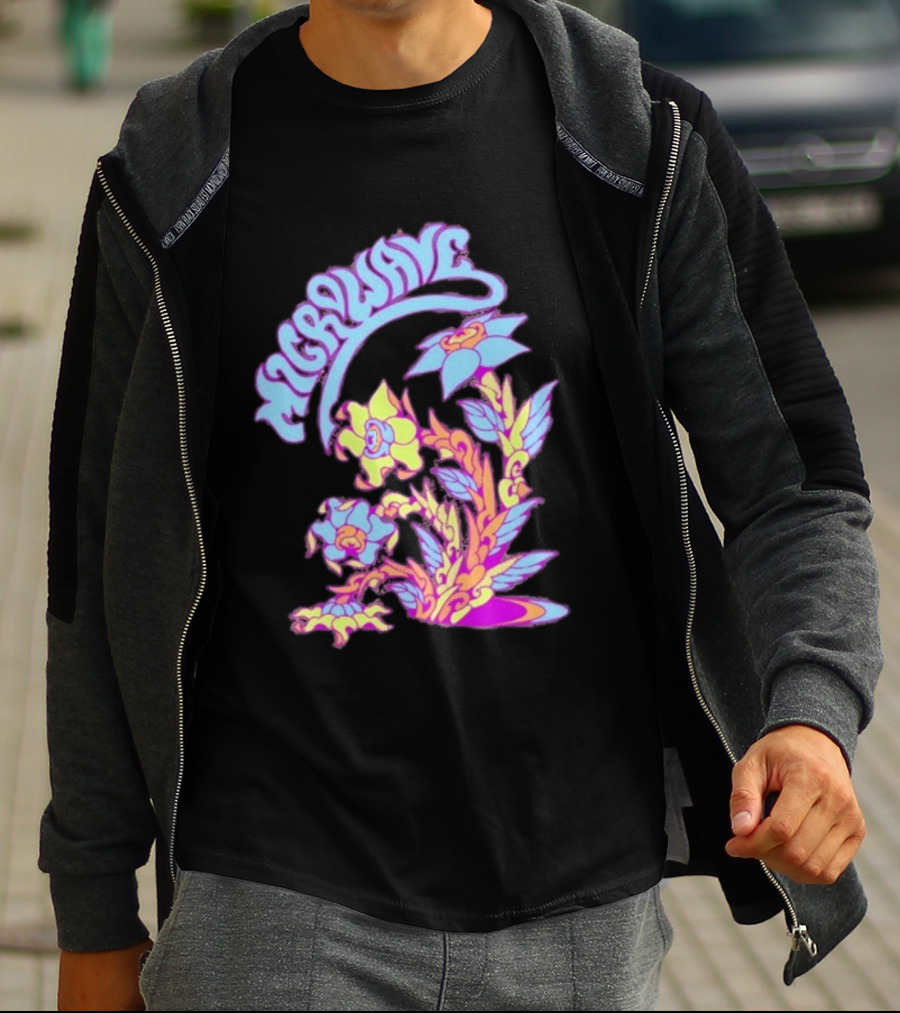 Microwave Psychedelic Floral T-Shirt