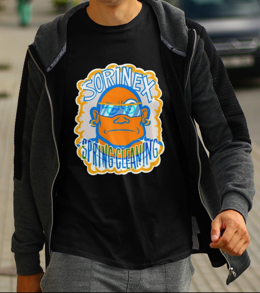 Sorinex Spring Cleaning Blue Orange Bold Character Head T-Shirt
