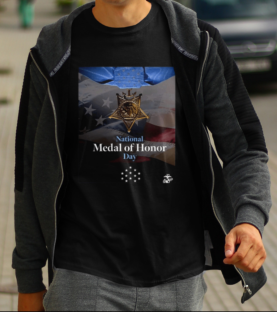 National Medal Of Honor Day U.S. Marine Corps Cpl Abigail Hutcheson T-Shirt