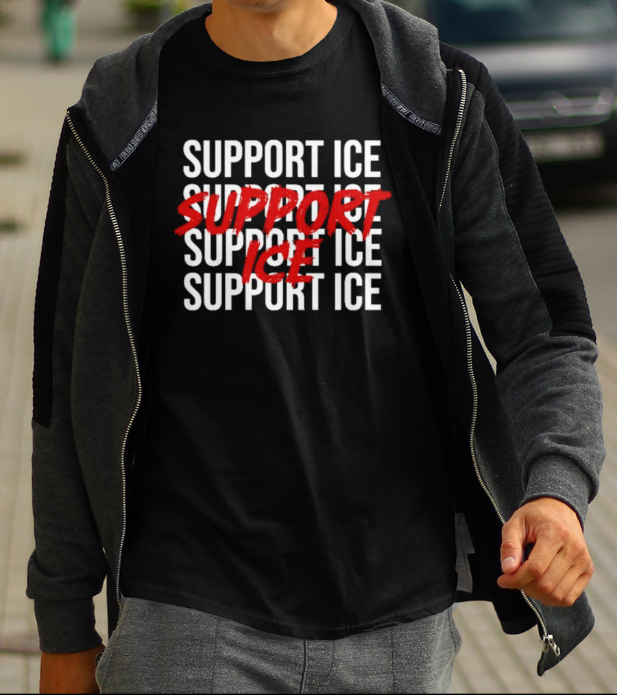 Support Ice Bold Statement Repeated T-Shirt