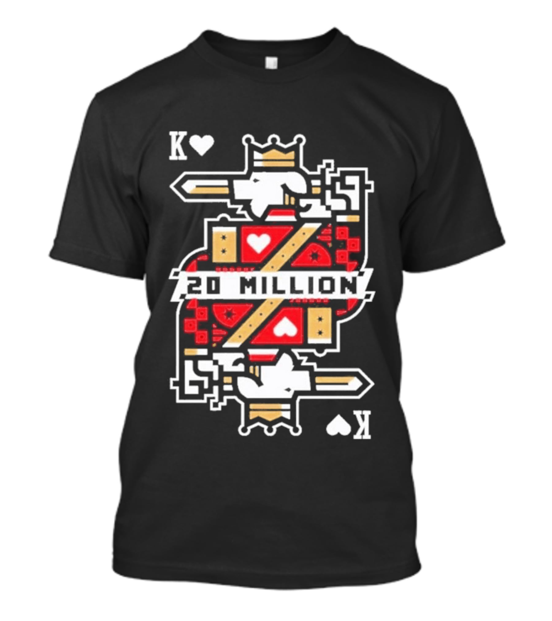 Technoblade 20 Million King Of Hearts Playing Card T-Shirt