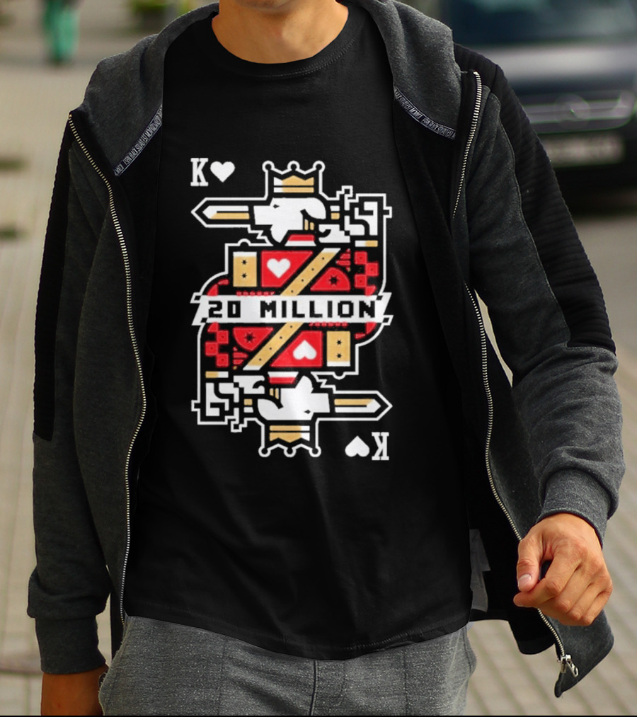 Technoblade 20 Million King Of Hearts Playing Card T-Shirt