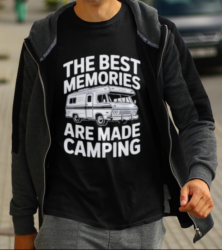 The Best Memories Are Made Camping Camper Van Adventure T-Shirt