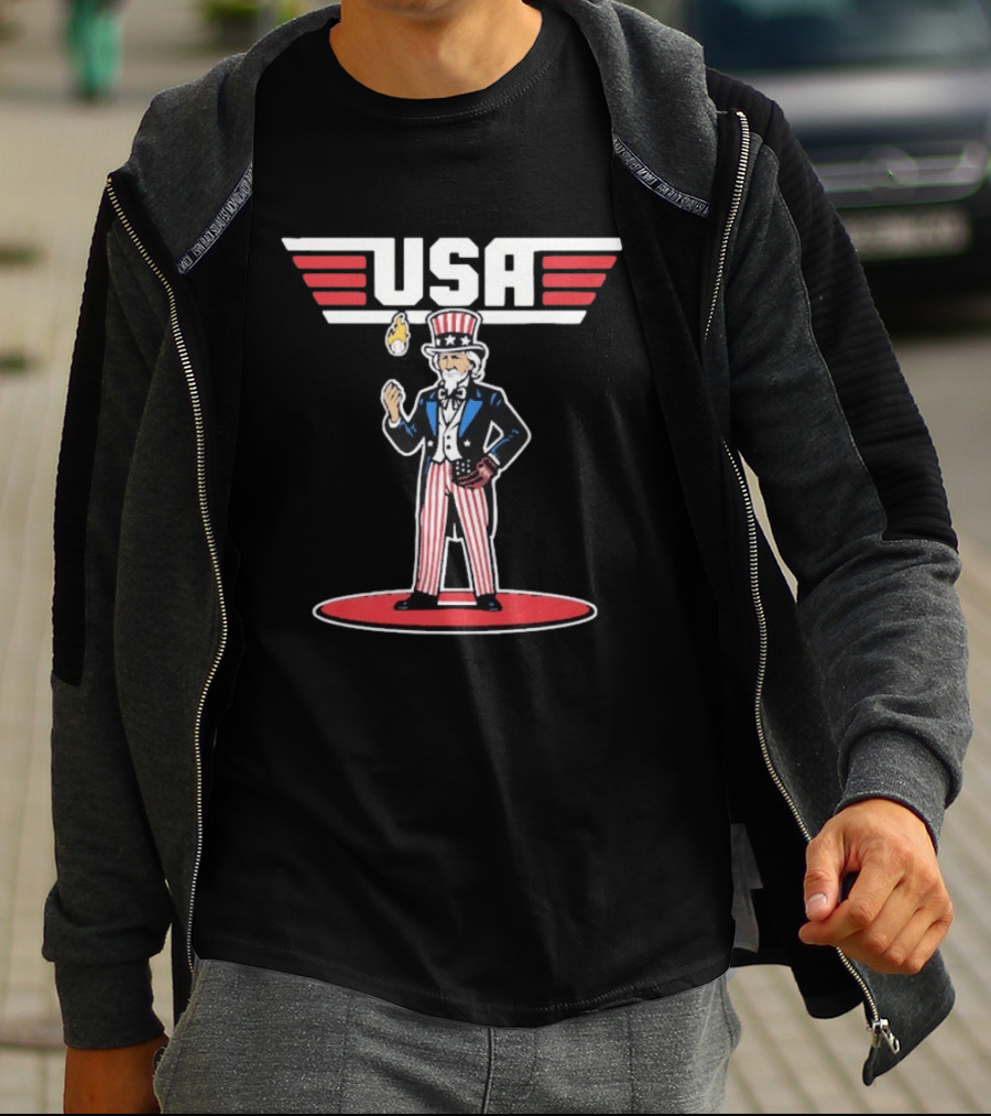 Uncle Sam USA 2026 World Baseball Classic Flameball T-Shirt