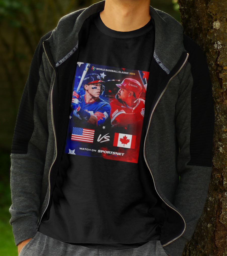 World Baseball Classic 2026 USA Vs Canada Sportsnet Event T-Shirt