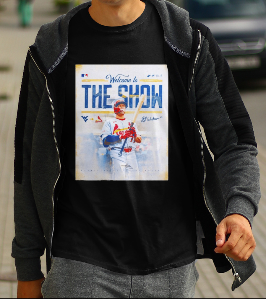 Welcome To The Show JJ Wetherholt St. Louis Cardinals MLB WVU Baseball T-Shirt