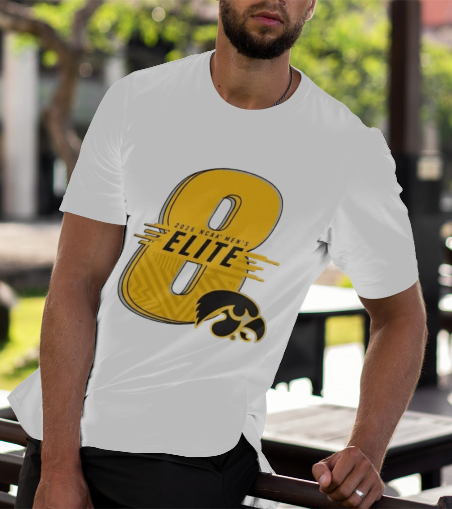 2026 NCAA Men's Elite 8 Iowa Hawkeyes Fan Gear T-Shirt