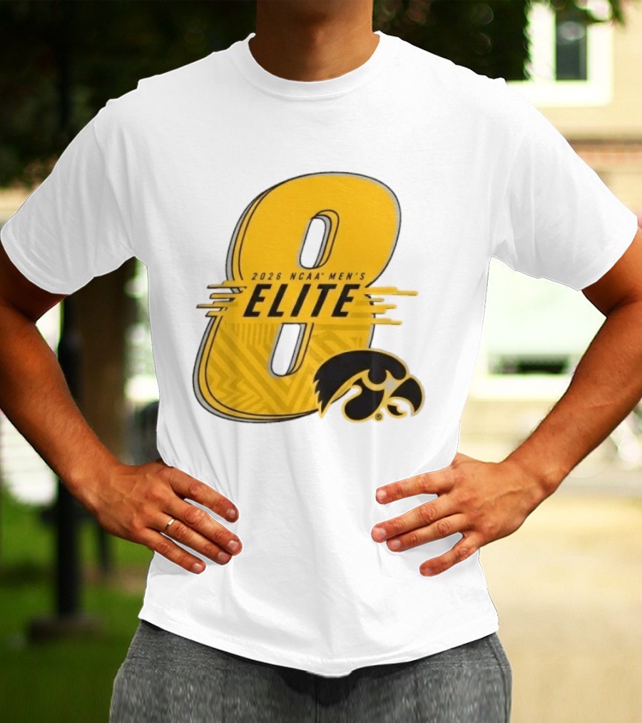 2026 NCAA Men's Elite 8 Iowa Hawkeyes Fan Gear T-Shirt