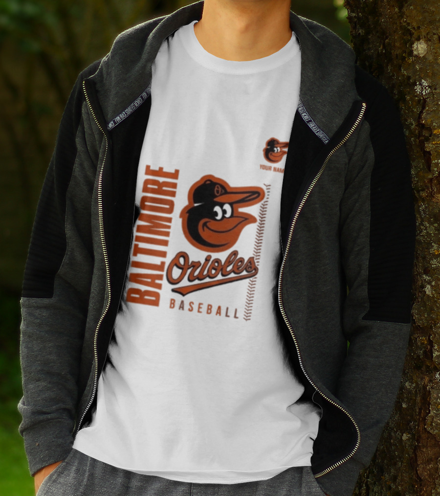 Baltimore Orioles Baseball Team Logo With Mascot Bird T-Shirt