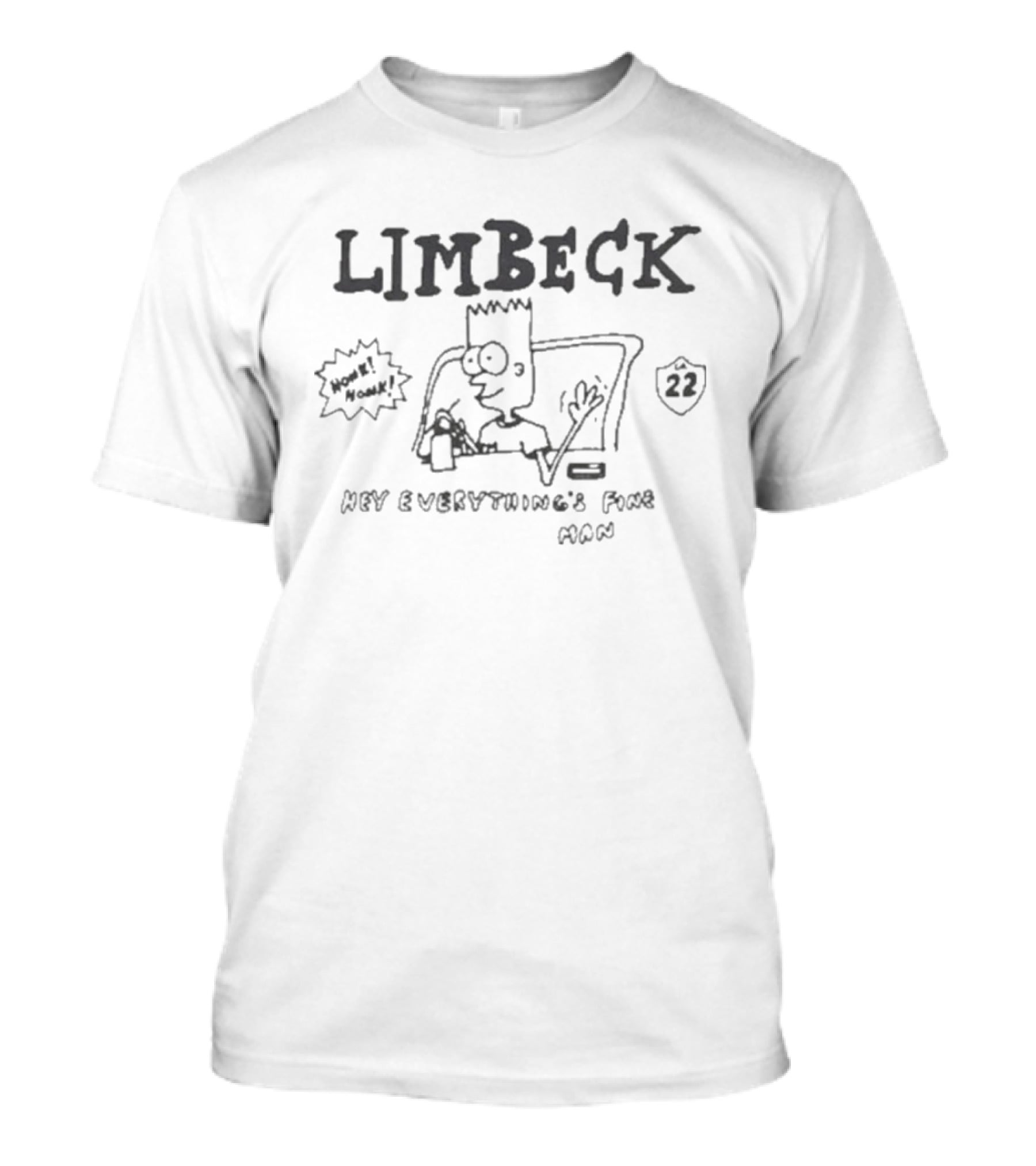 LIMBECK Hey Everything's Fine Man 22 Mustard Burst Ahead T-Shirt