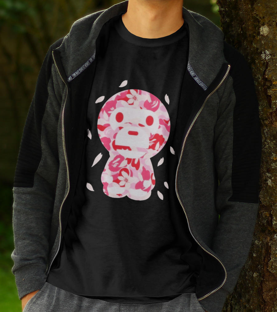 Abc Sakura Camo Baby Milo Cropped Blossom Series T-Shirt