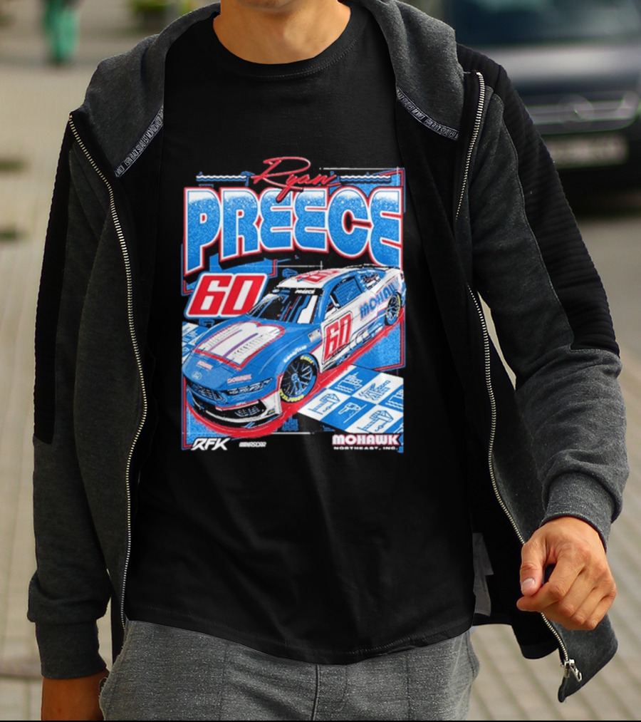 Ryan Preece 2025 Mohawk RFK 60 NASCAR Racing Car T-Shirt