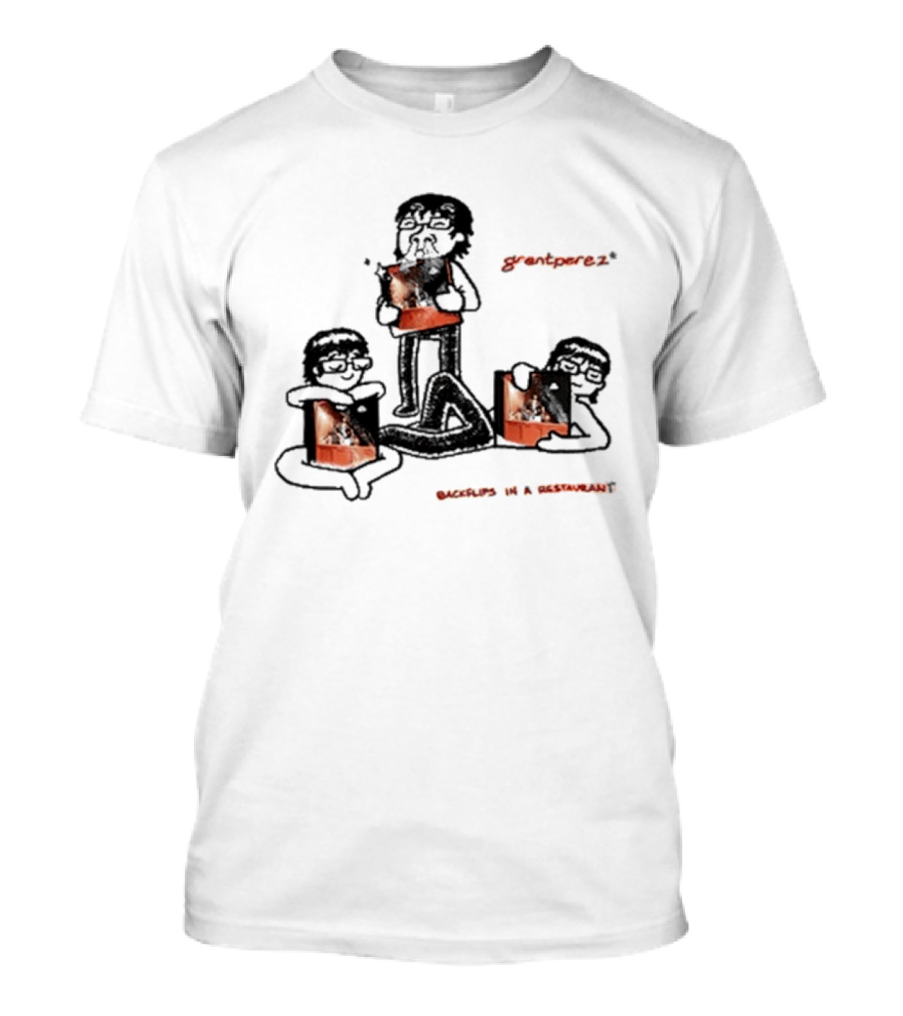 Backflips In A Restaurant Tour Grantperez Sketch T-Shirt