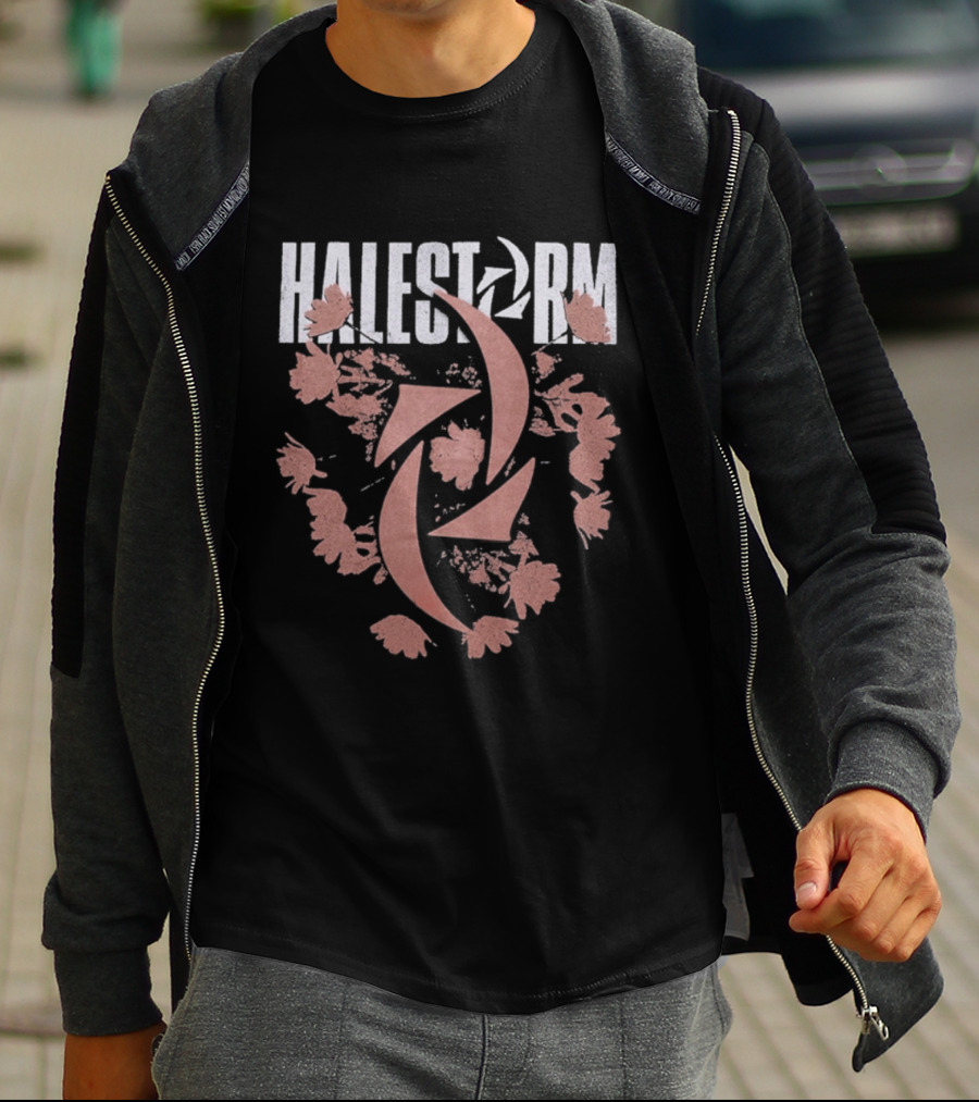 Halestorm Bouquet Pink Floral Band Symbol Impericon T-Shirt