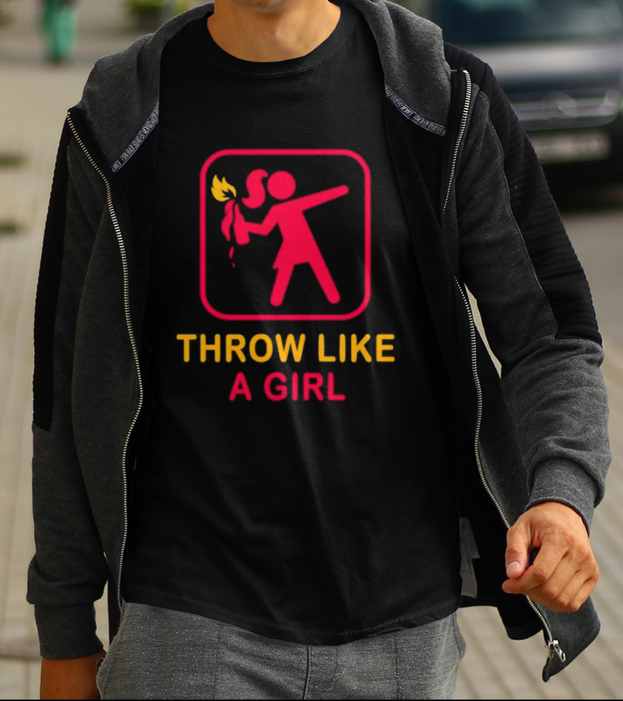 Throw Like A Girl Iconic Feminist Empowerment T-Shirt