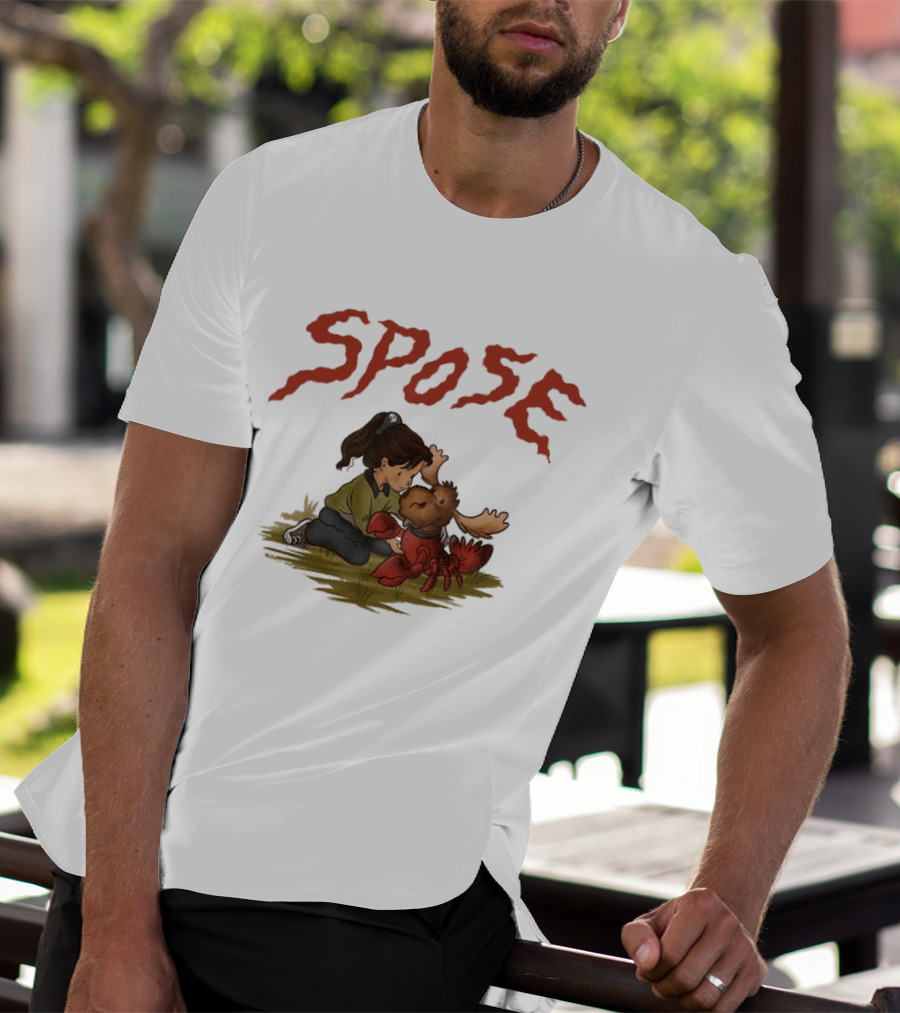 Spose Moose Lobster Ringer Child Petting Hybrid T-Shirt
