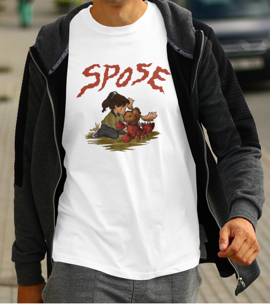 Spose Moose Lobster Ringer Child Petting Hybrid T-Shirt