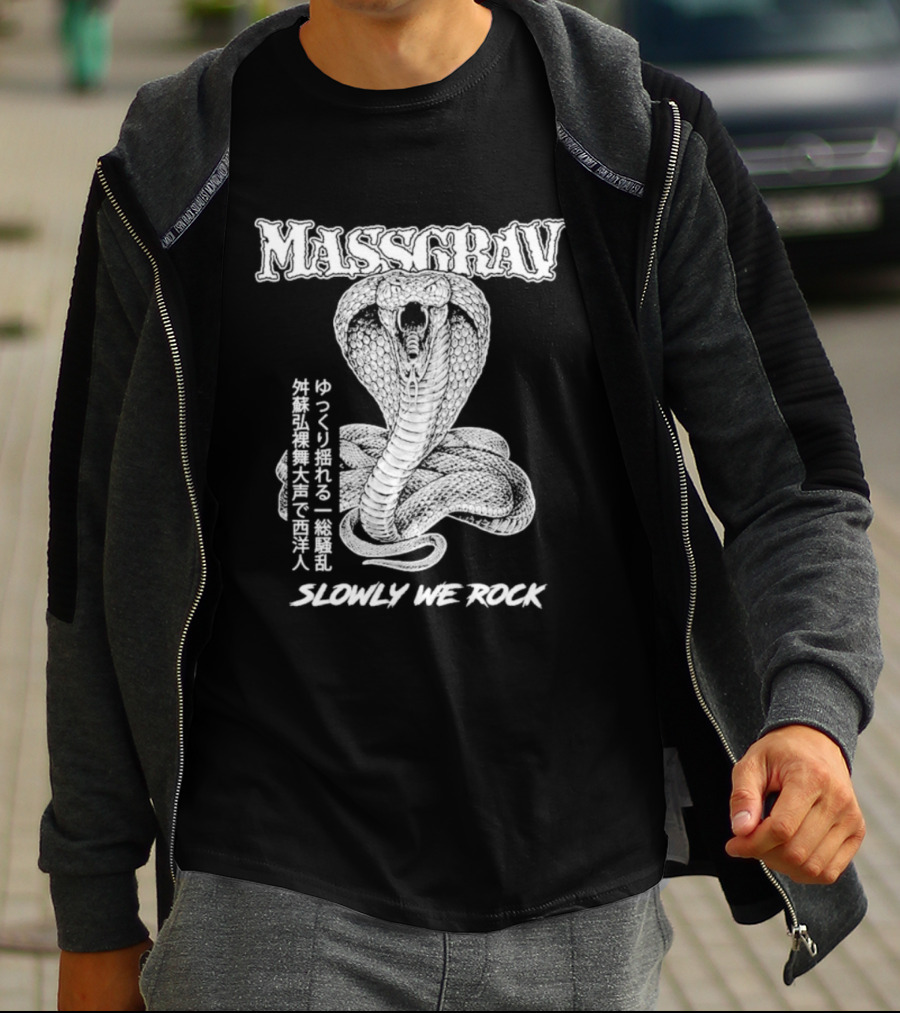 Massgrav Slowly We Rock Cobra Snake Tattoo T-Shirt