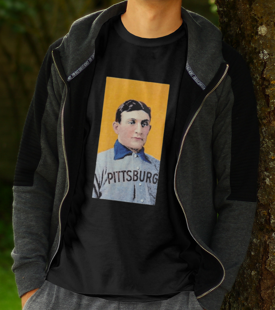 Pittsburgh Vintage Honus Wagner Baseball Player Card T-Shirt