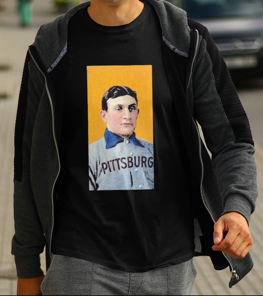 Pittsburgh Vintage Honus Wagner Baseball Player Card T-Shirt