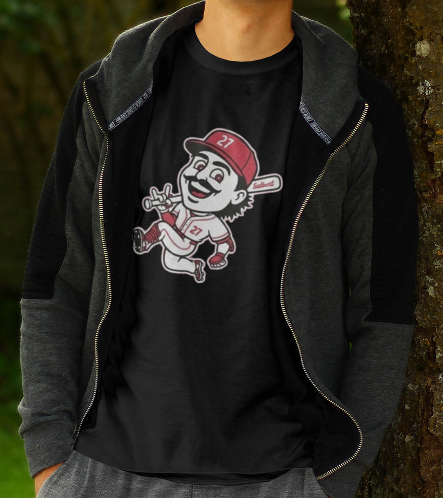 Sal Stewart Cartoon Baseball Character Number 27 Salbert T-Shirt