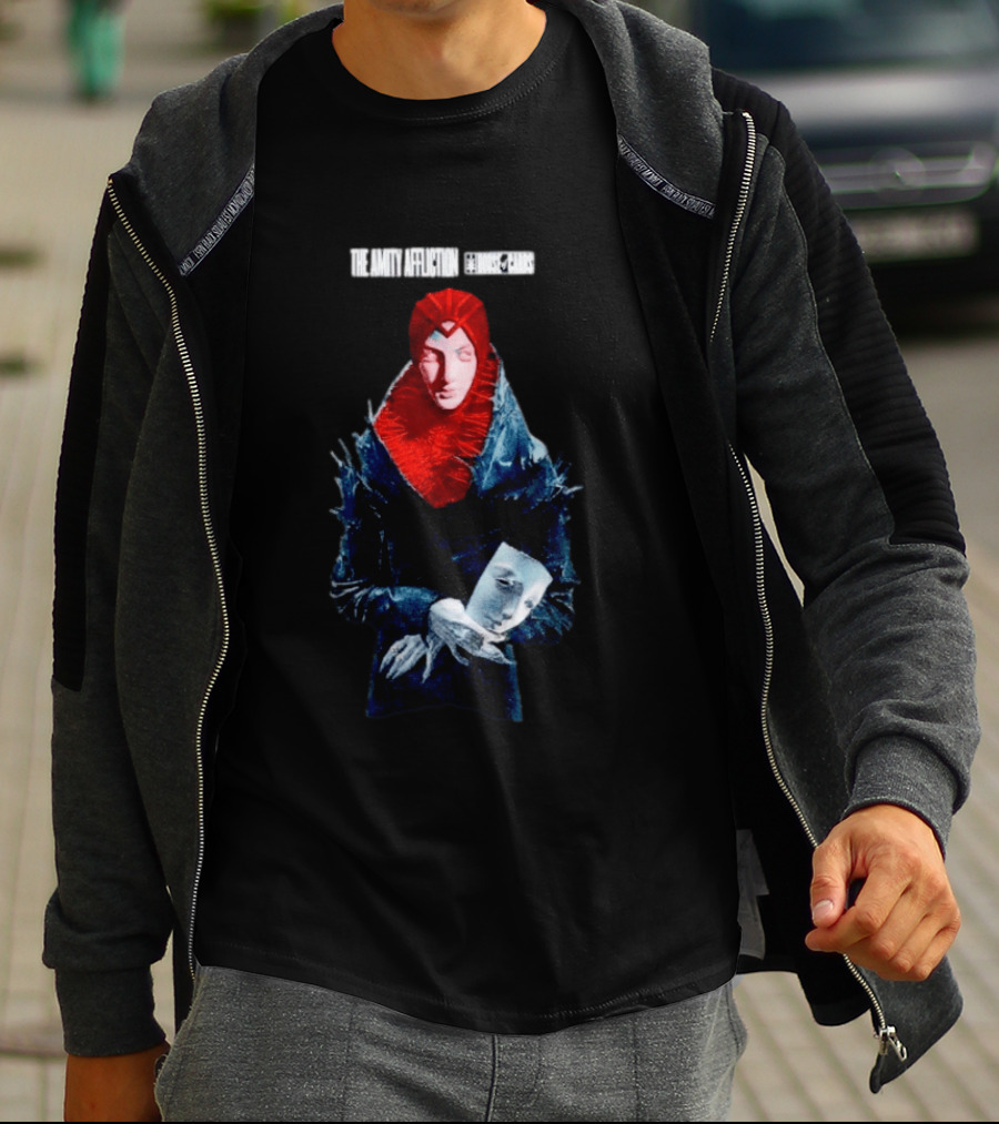 The Amity Affliction House Of Cards Masked Figure With Face Card T-Shirt