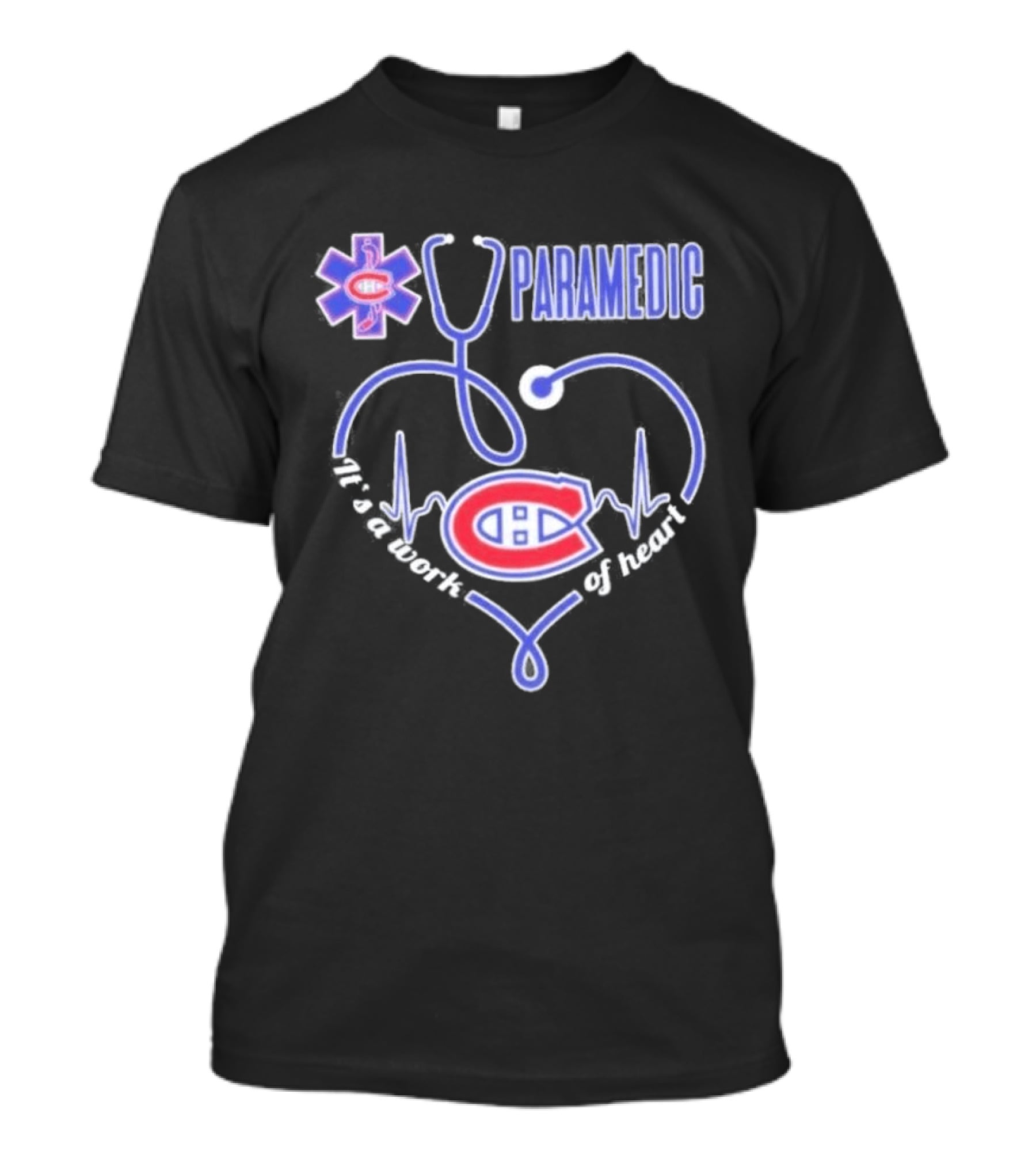 Montreal Canadiens Paramedic Heartbeat Stethoscope T-Shirt