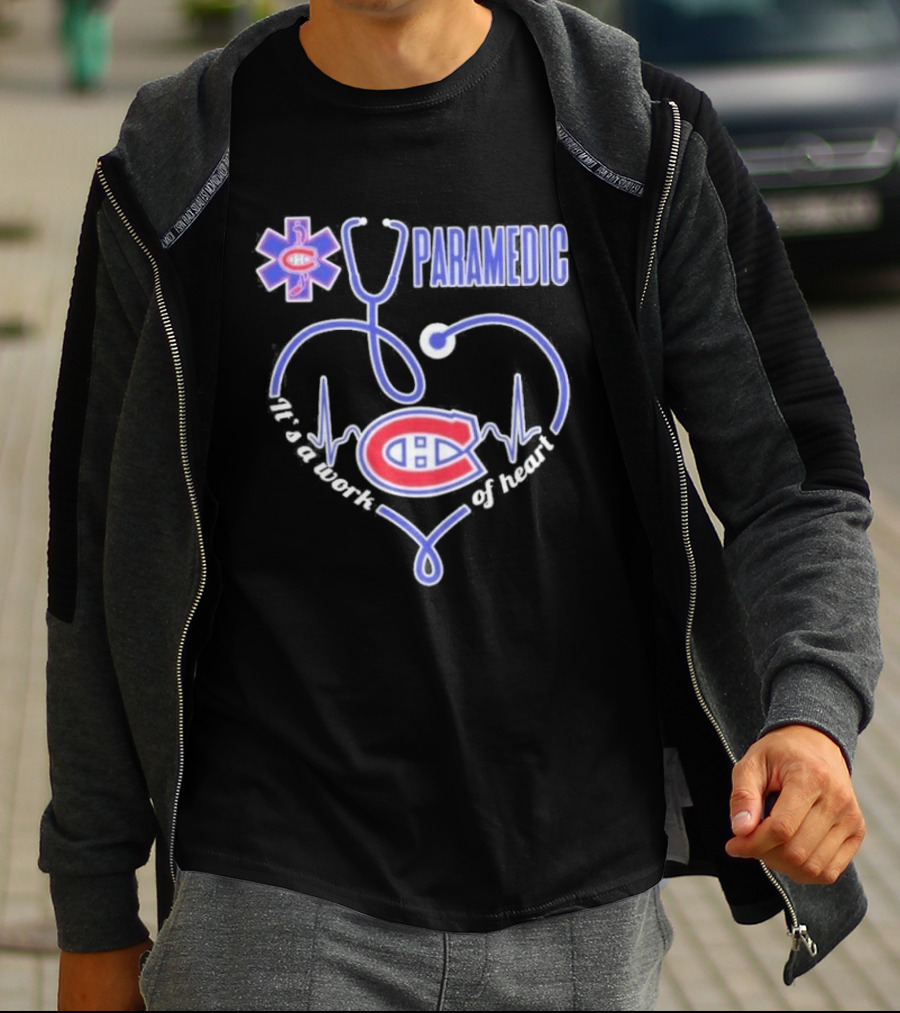 Montreal Canadiens Paramedic Heartbeat Stethoscope T-Shirt