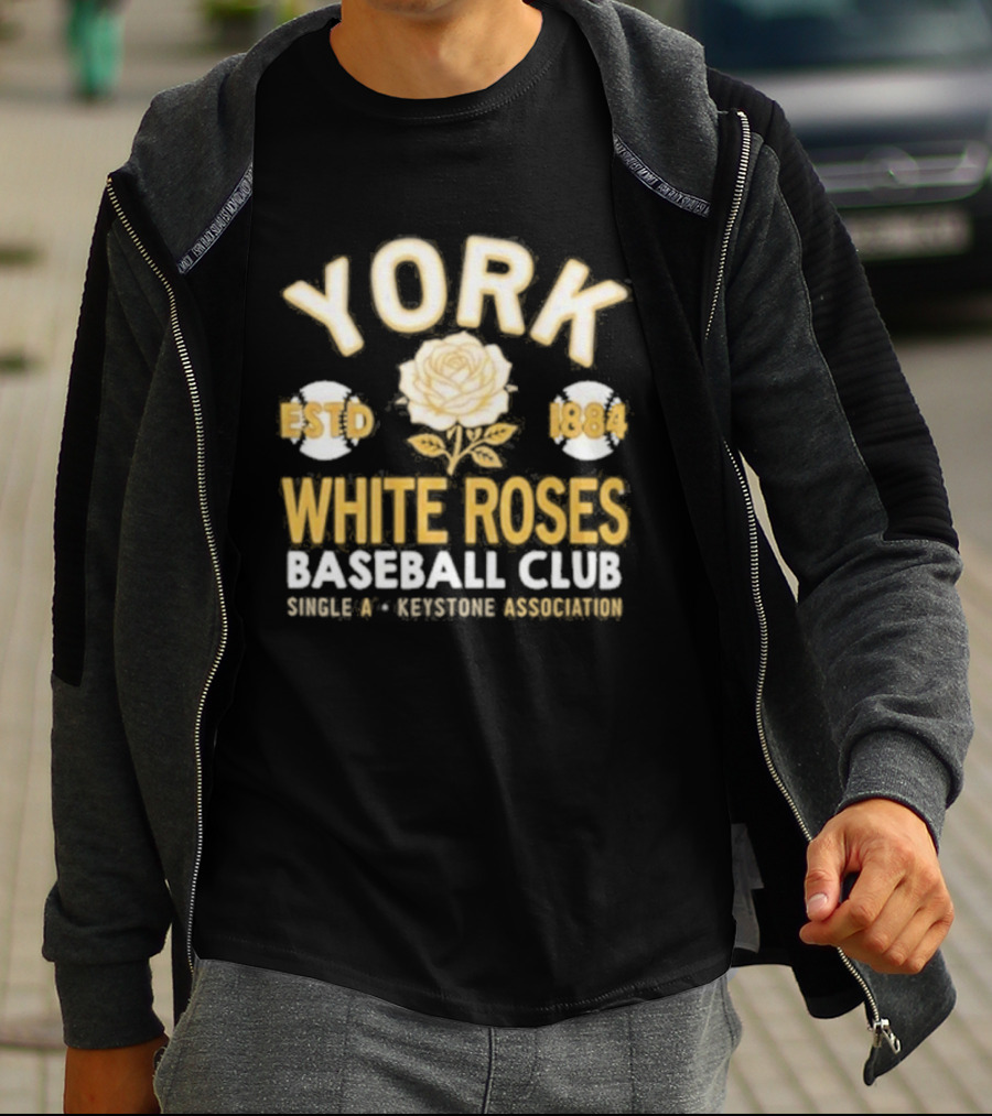 York White Roses Baseball Club Estd 1884 Classic Sports T-Shirt