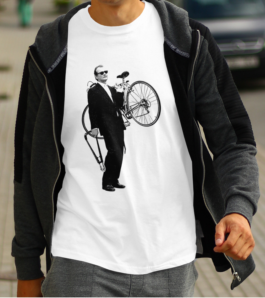 Bill Murray Rushmore Wes Anderson Tribute Cyclist T-Shirt