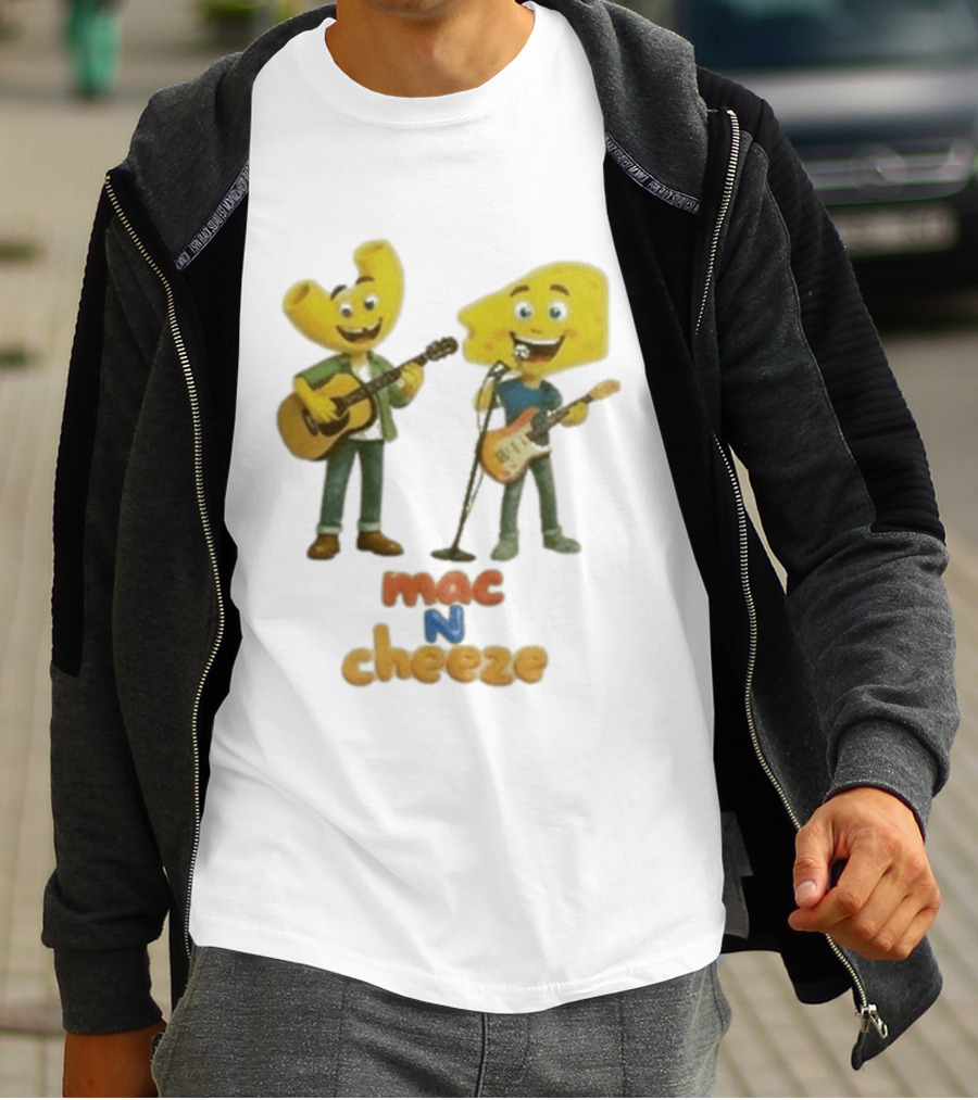 Nashville Predators Mac N Cheese Characters Guitar Duo T-Shirt