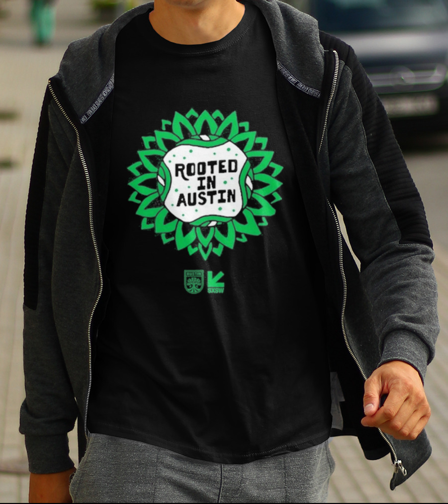 Rooted In Austin Austin FC SXSW Collaboration T-Shirt