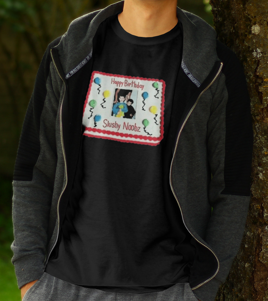 Happy Birthday Slushy Noobz Cake Balloons 2026 T-Shirt
