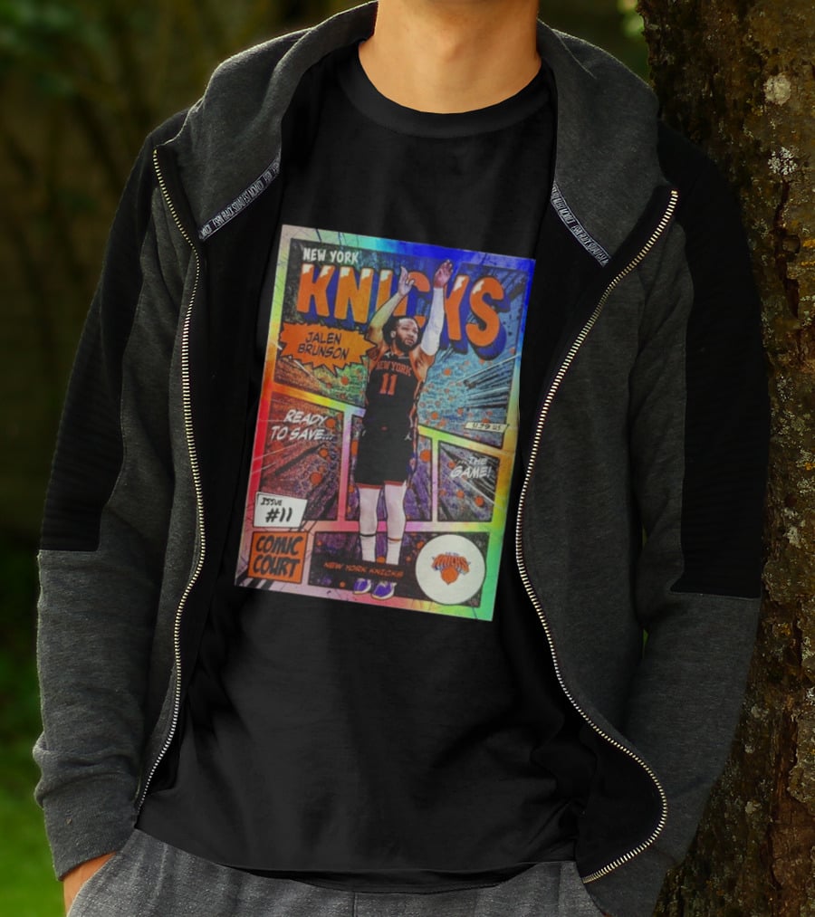 New York Knicks Jalen Brunson Comic Court Issue 11 T-Shirt