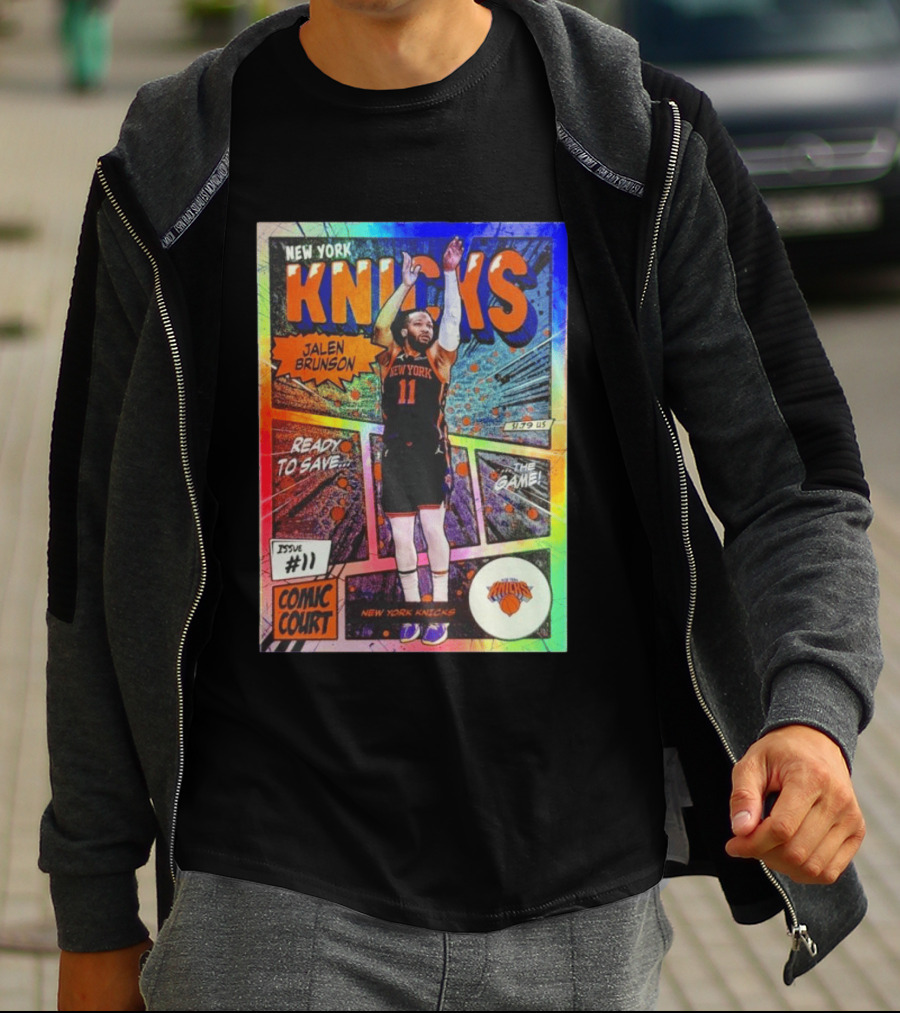 New York Knicks Jalen Brunson Comic Court Issue 11 T-Shirt