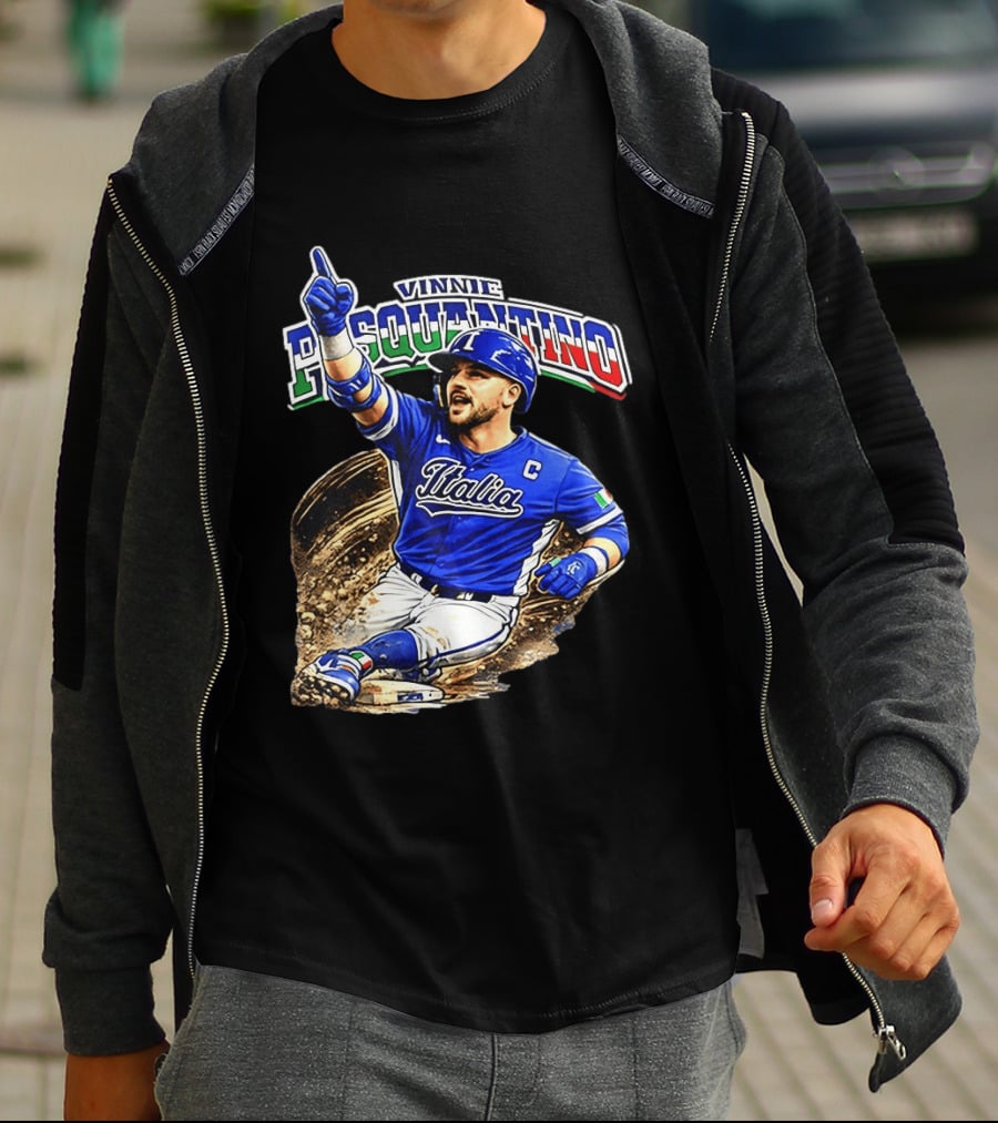 Vinnie Pasquantino Italy Baseball Classic Caricature Italia Jersey Celebration T-Shirt
