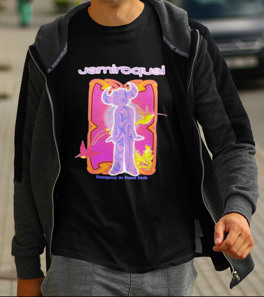 Jamiroquai Emergency On Planet Earth Psychedelic Vibrant Hummingbird T-Shirt