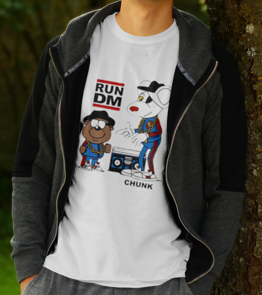 RUN DM Danger Mouse Penfold CHUNK With Boombox T-Shirt