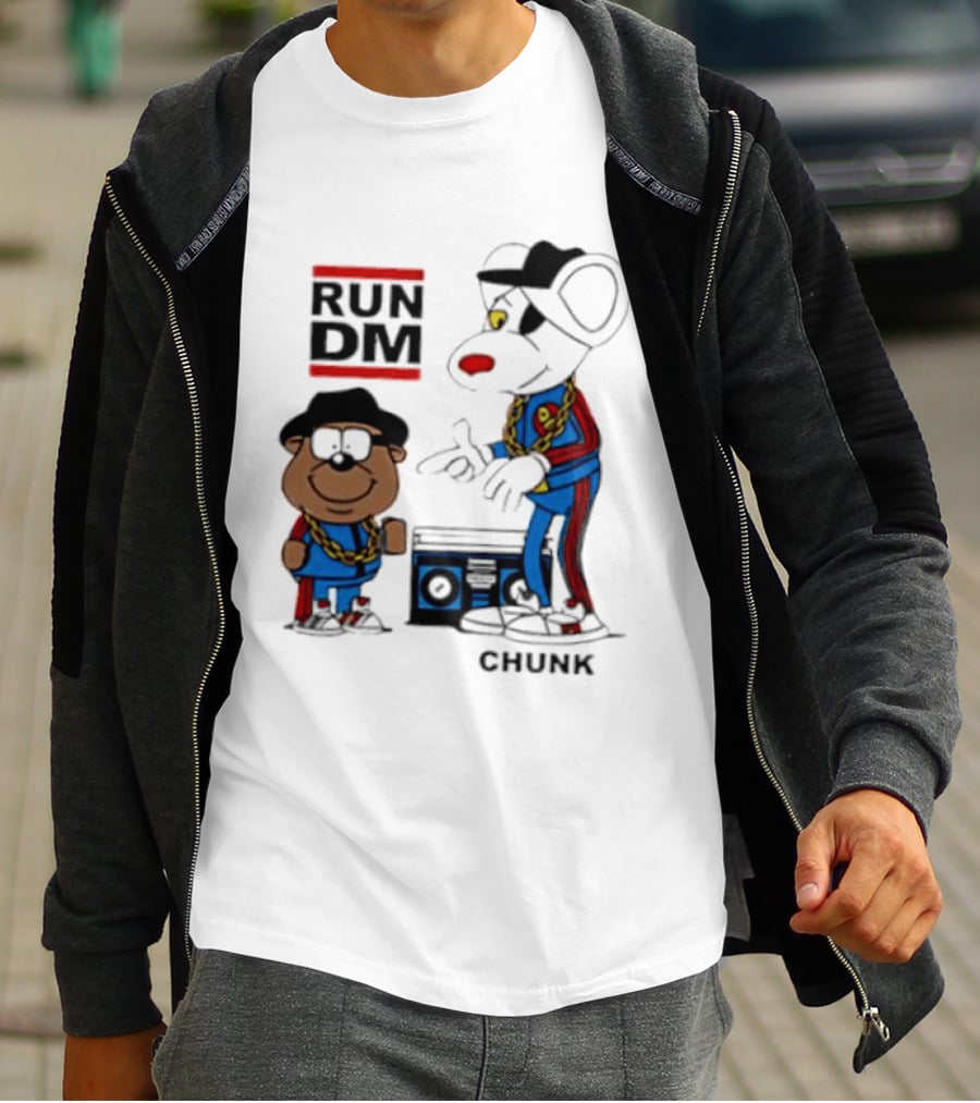 RUN DM Danger Mouse Penfold CHUNK With Boombox T-Shirt
