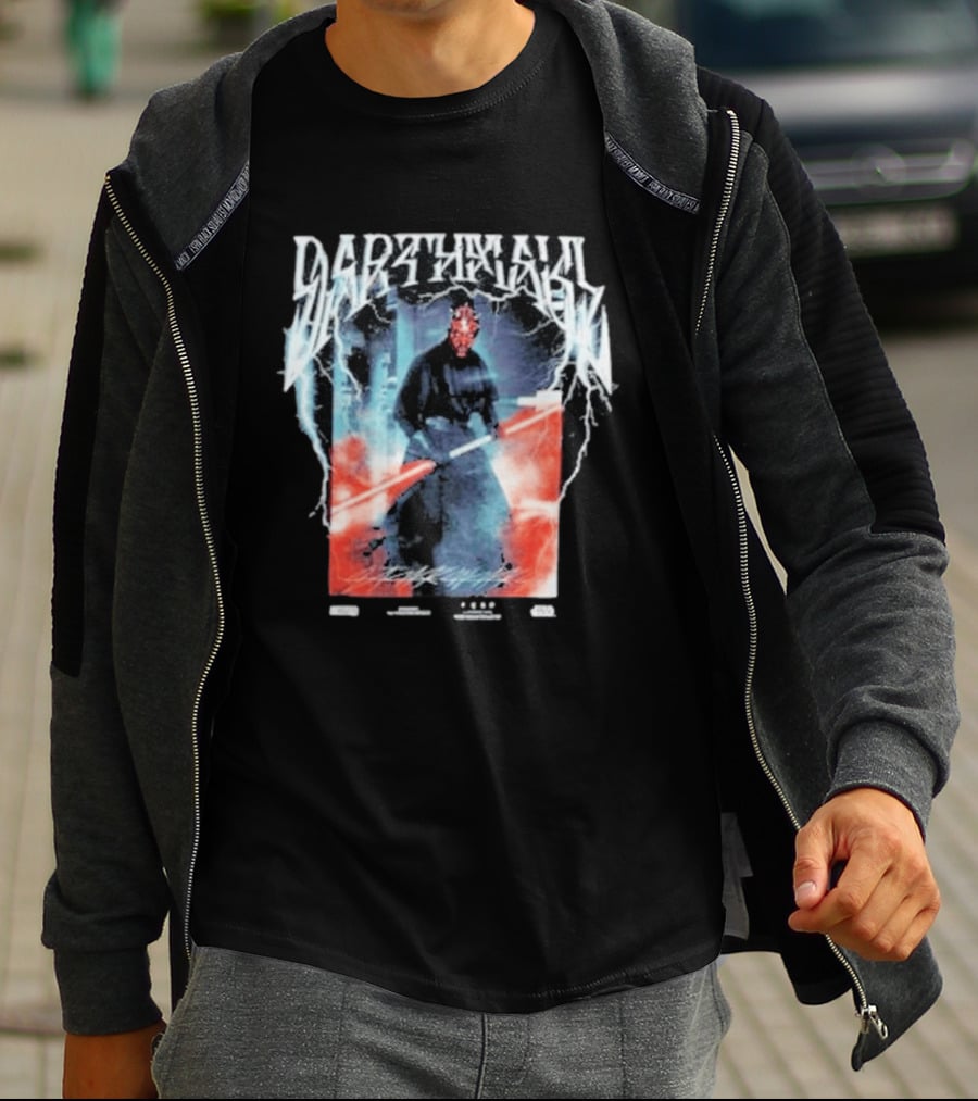 Darth Maul Wars Metal Sith Lord Lightsaber Power T-Shirt