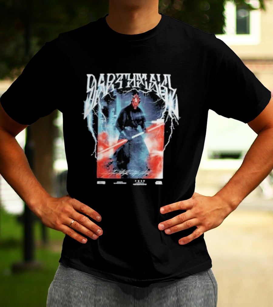 Darth Maul Wars Metal Sith Lord Lightsaber Power T-Shirt