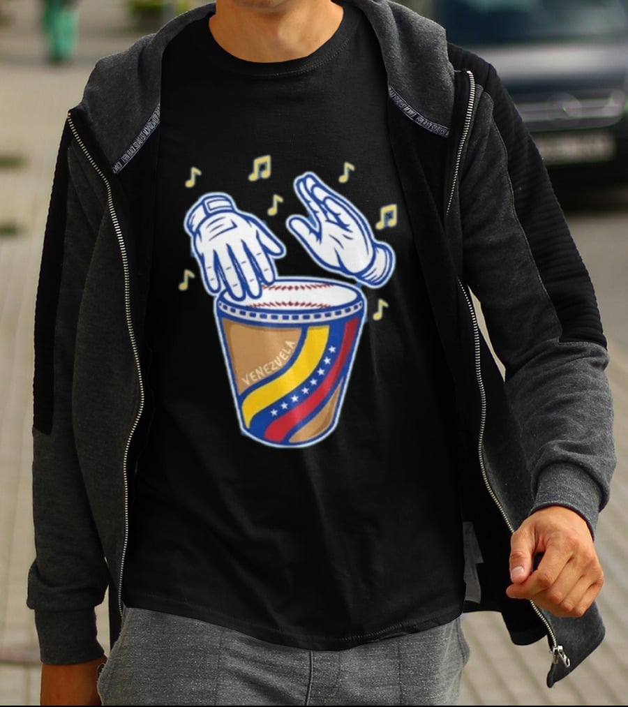 Willson Contreras Venezuela Baseball Tambor Musical Notes T-Shirt
