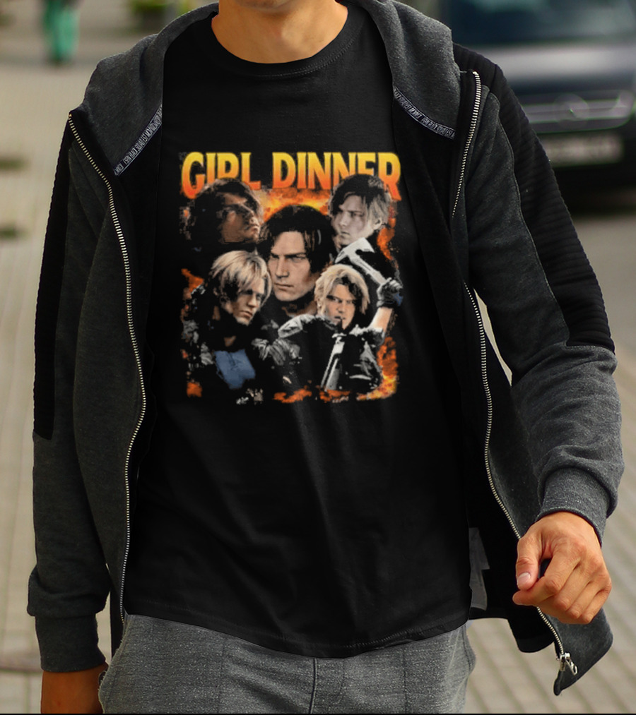 Leon Kennedy Girl Dinner Collage T-Shirt