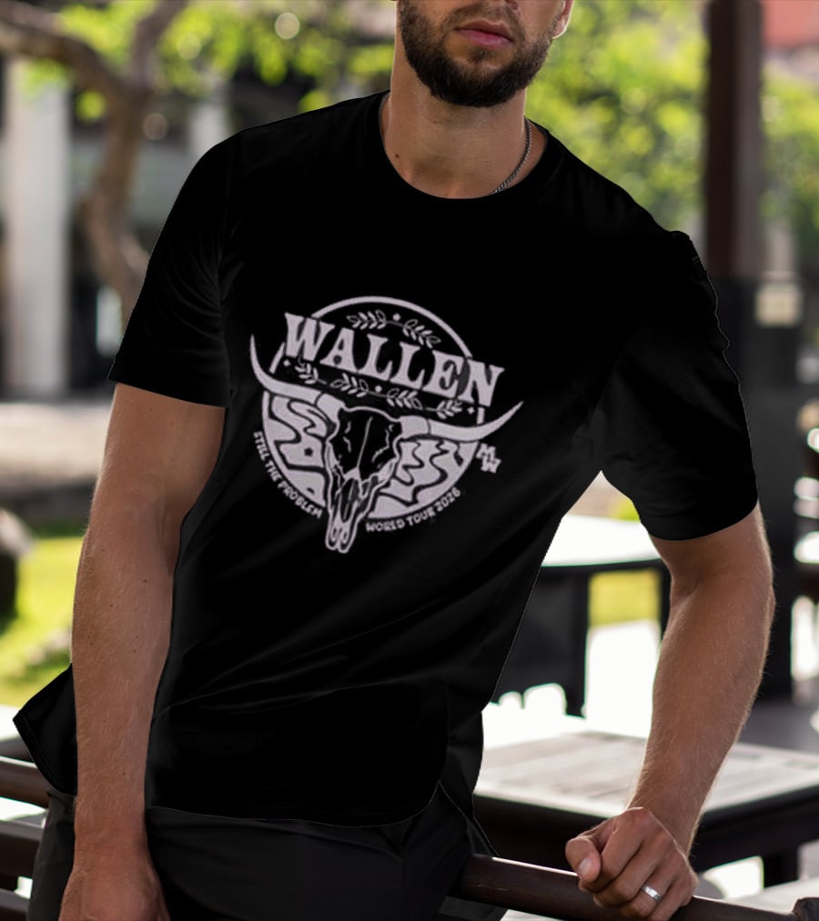 Morgan Wallen X Minnesota Vikings Skull And Crossbones Collaboration T-Shirt
